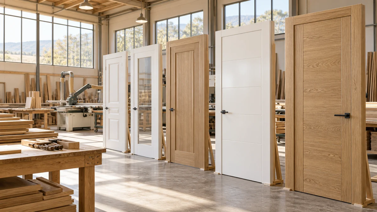 Fábrica y tienda de puertas de madera en Valera de Abajo: hojas de puerta lacadas y de roble